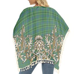ScotsTee Shop Scottish Duncan Ancient Clan Tartan Scotland Royal Golden Thistle Square Fringed Shawl