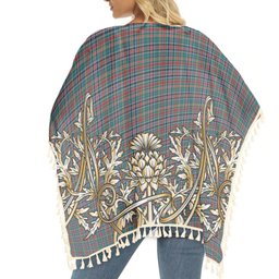 ScotsTee Shop Scottish Galbraith Old Modern Tartan Scotland Royal Golden Thistle Square Fringed Shawl