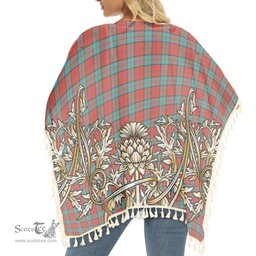 ScotsTee Shop Scottish Dunbar Ancient Tartan Scotland Royal Golden Thistle Square Fringed Shawl