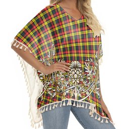 ScotsTee Shop Scottish Dewar Tartan Scotland Royal Golden Thistle Square Fringed Shawl