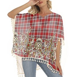 ScotsTee Shop Scottish Drummond of Perth Dress Tartan Scotland Royal Golden Thistle Square Fringed Shawl