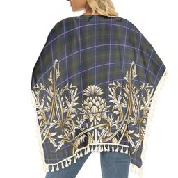 ScotsTee Shop Scottish Dalmeny 1 Tartan Scotland Royal Golden Thistle Square Fringed Shawl