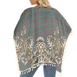 ScotsTee Shop Scottish Galbraith Old Ancient Tartan Scotland Royal Golden Thistle Square Fringed Shawl