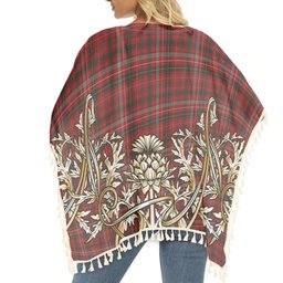 ScotsTee Shop Scottish Donald of Staffa_s Sett Tartan Scotland Royal Golden Thistle Square Fringed Shawl