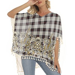 ScotsTee Shop Scottish Dunlop Hunting Modern Tartan Scotland Royal Golden Thistle Square Fringed Shawl
