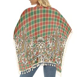 ScotsTee Shop Scottish Gibson Ancient Tartan Scotland Royal Golden Thistle Square Fringed Shawl