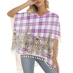 ScotsTee Shop Scottish Dunlop Dress Ancient Tartan Scotland Royal Golden Thistle Square Fringed Shawl