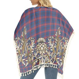 ScotsTee Shop Scottish Dundee University Tartan Scotland Royal Golden Thistle Square Fringed Shawl