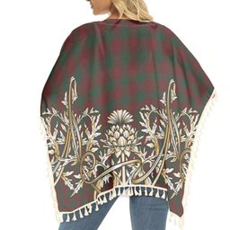 ScotsTee Shop Scottish Donachie of Brockloch Tartan Scotland Royal Golden Thistle Square Fringed Shawl