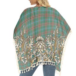 ScotsTee Shop Scottish Gayre Ancient Tartan Scotland Royal Golden Thistle Square Fringed Shawl