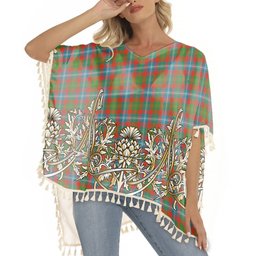 ScotsTee Shop Scottish Forrester Ancient Tartan Scotland Royal Golden Thistle Square Fringed Shawl