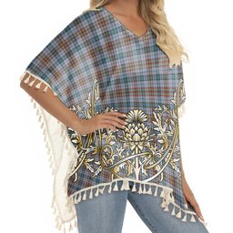 ScotsTee Shop Scottish Gayre Hunting Ancient Tartan Scotland Royal Golden Thistle Square Fringed Shawl
