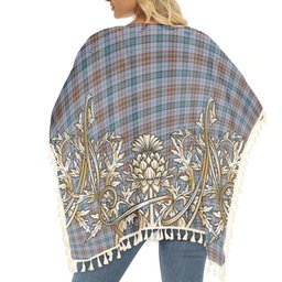 ScotsTee Shop Scottish Gayre Hunting Ancient Tartan Scotland Royal Golden Thistle Square Fringed Shawl