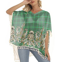 ScotsTee Shop Scottish Foster Hunting Modern Tartan Scotland Royal Golden Thistle Square Fringed Shawl