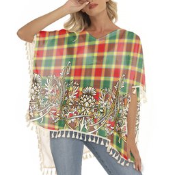 ScotsTee Shop Scottish Gibbs Modern Tartan Scotland Royal Golden Thistle Square Fringed Shawl