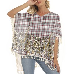 ScotsTee Shop Scottish Dunbar Plaid Modern Tartan Scotland Royal Golden Thistle Square Fringed Shawl