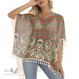 ScotsTee Shop Scottish Galbraith USA Ancient Tartan Scotland Royal Golden Thistle Square Fringed Shawl