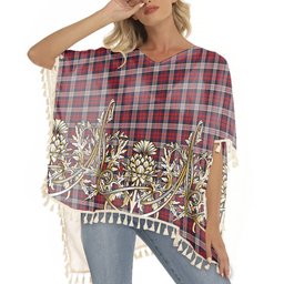 ScotsTee Shop Scottish Donald Dress Irish Tartan Scotland Royal Golden Thistle Square Fringed Shawl