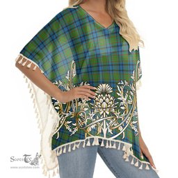ScotsTee Shop Scottish Gillies 2 Tartan Scotland Royal Golden Thistle Square Fringed Shawl
