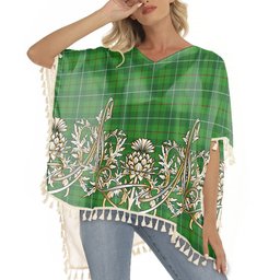 ScotsTee Shop Scottish Galloway Tartan Scotland Royal Golden Thistle Square Fringed Shawl