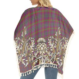 ScotsTee Shop Scottish Fiddes Corrected Tartan Scotland Royal Golden Thistle Square Fringed Shawl
