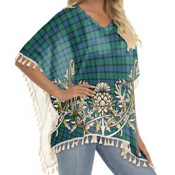 ScotsTee Shop Scottish Flower Of Scotland Tartan Scotland Royal Golden Thistle Square Fringed Shawl