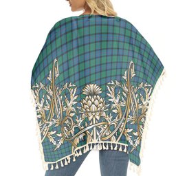 ScotsTee Shop Scottish Flower Of Scotland Tartan Scotland Royal Golden Thistle Square Fringed Shawl