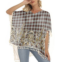 ScotsTee Shop Scottish Fraser Dress Tartan Scotland Royal Golden Thistle Square Fringed Shawl