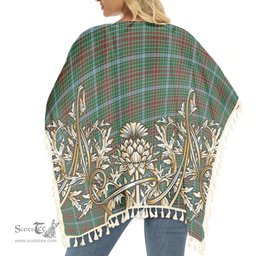 ScotsTee Shop Scottish Gayre Tartan Scotland Royal Golden Thistle Square Fringed Shawl