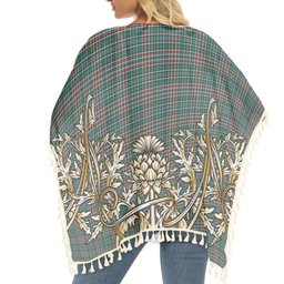 ScotsTee Shop Scottish Gayre Dress Modern Tartan Scotland Royal Golden Thistle Square Fringed Shawl