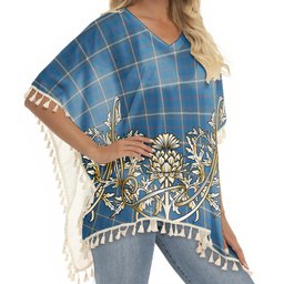 ScotsTee Shop Scottish McRae of America Ancient Tartan Scotland Royal Golden Thistle Square Fringed Shawl