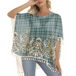 ScotsTee Shop Scottish Stephenson Ancient Tartan Scotland Royal Golden Thistle Square Fringed Shawl