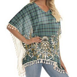 ScotsTee Shop Scottish Stephenson Ancient Tartan Scotland Royal Golden Thistle Square Fringed Shawl