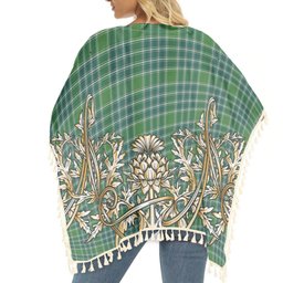 ScotsTee Shop Scottish McDonald Lord of the Isles Hunting Ancient Tartan Scotland Royal Golden Thistle Square Fringed Shawl
