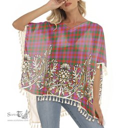 ScotsTee Shop Scottish McGowan Portrait Ancient Tartan Scotland Royal Golden Thistle Square Fringed Shawl