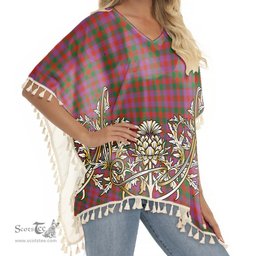 ScotsTee Shop Scottish McGowan Portrait Ancient Tartan Scotland Royal Golden Thistle Square Fringed Shawl