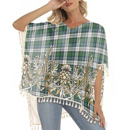 ScotsTee Shop Scottish MacCallum Dress Ancient Tartan Scotland Royal Golden Thistle Square Fringed Shawl