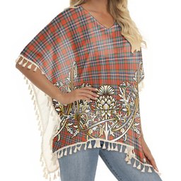 ScotsTee Shop Scottish McFarlane Ancient Tartan Scotland Royal Golden Thistle Square Fringed Shawl