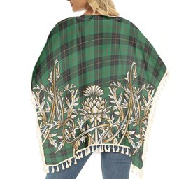ScotsTee Shop Scottish McArthur-Fox Hunting Ancient Tartan Scotland Royal Golden Thistle Square Fringed Shawl