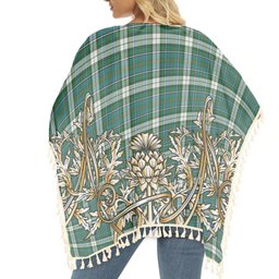 ScotsTee Shop Scottish McInnes Dress Ancient Tartan Scotland Royal Golden Thistle Square Fringed Shawl