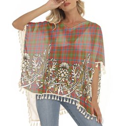 ScotsTee Shop Scottish Lumsden Ancient Tartan Scotland Royal Golden Thistle Square Fringed Shawl