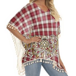 ScotsTee Shop Scottish MacFie Dress Modern Tartan Scotland Royal Golden Thistle Square Fringed Shawl