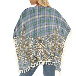 ScotsTee Shop Scottish McDowell Ancient Tartan Scotland Royal Golden Thistle Square Fringed Shawl
