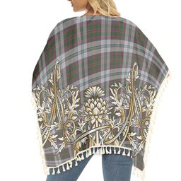ScotsTee Shop Scottish Stewart of Appin Dress Tartan Scotland Royal Golden Thistle Square Fringed Shawl