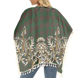 ScotsTee Shop Scottish Matheson Hunting Highland Society of London Tartan Scotland Royal Golden Thistle Square Fringed Shawl