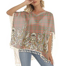 ScotsTee Shop Scottish McKinnon Ancient Tartan Scotland Royal Golden Thistle Square Fringed Shawl