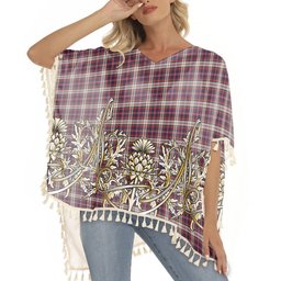 ScotsTee Shop Scottish McFarland Dress Tartan Scotland Royal Golden Thistle Square Fringed Shawl