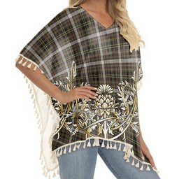 ScotsTee Shop Scottish Yule Lads, The Tartan Scotland Royal Golden Thistle Square Fringed Shawl