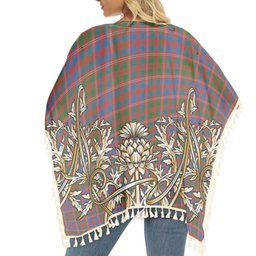 ScotsTee Shop Scottish MacColl Hunting Ancient Tartan Scotland Royal Golden Thistle Square Fringed Shawl