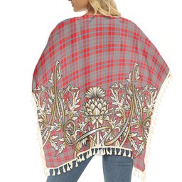 ScotsTee Shop Scottish Moubray Tartan Scotland Royal Golden Thistle Square Fringed Shawl